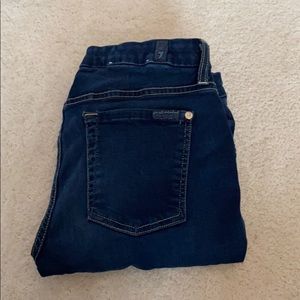 7 for all mankind mid rise skinny jeans size 28